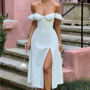 Courtney Midi Dress - Ivory